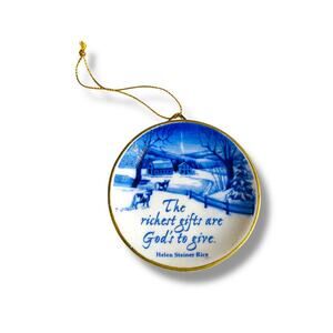 GGI Ceramic Christmas Ornament The Richest Gifts are God's to Give 2.5"